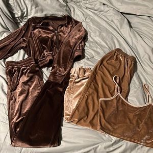 SHEIN Velvet/Velour Jumpsuit Sets